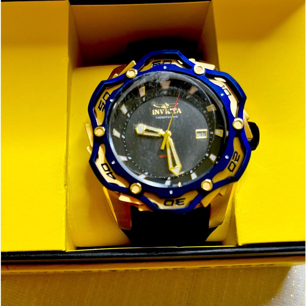 Invicta Ripsaw Men's Watch w/ Mother of Pearl Dial- Blue, Gold, Black NWT in Box - Picture 3 of 4